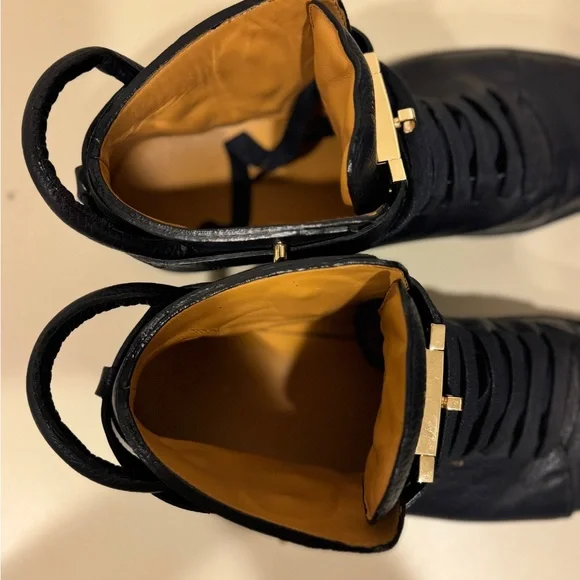 Buscemi Navy and Gold Men's Sneakers - Picture 7 of 9